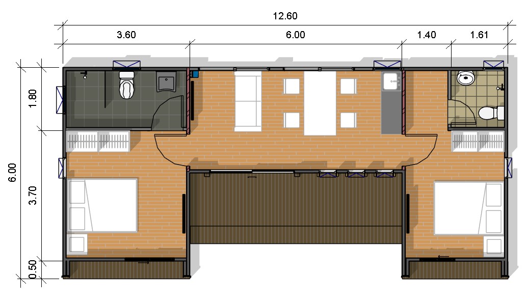 Modulux Nordic Style บ้านสำเร็จรูปสไตล์นอร์ดิค บ้านน็อกดาวน์สไตล์นอร์ดิค บ้านโมดูลาร์สไตล์นอร์ดิค NBA-16-1