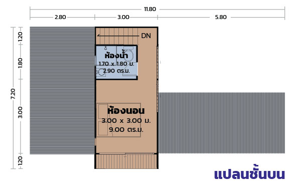 บ้านโมดูลักซ์ TF-02 mini แปลน